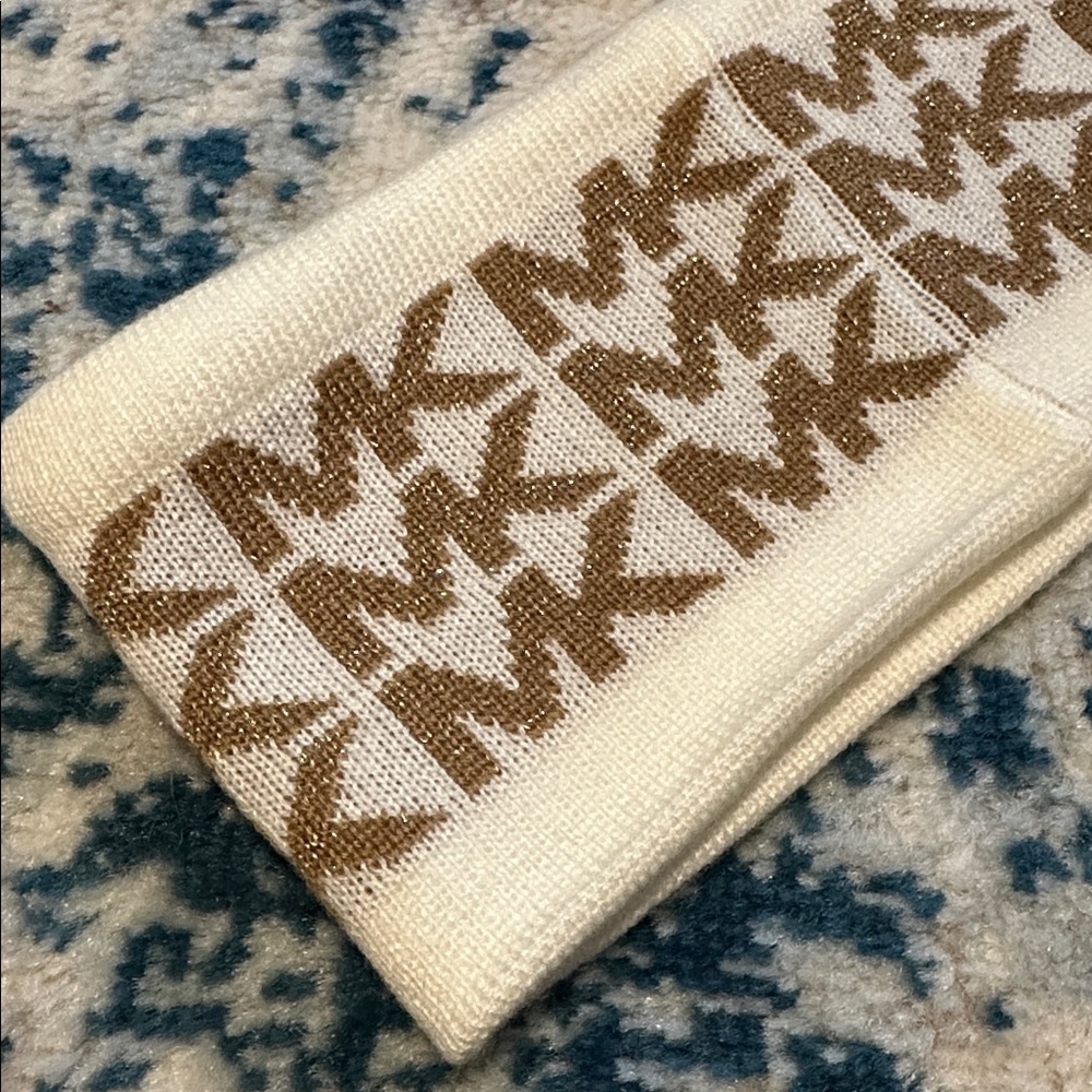 Michael Kors Ivory and Chocolate NWT Headband cute - Picture 3 of 6